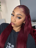 Burgundy 99J 13x6 Wig