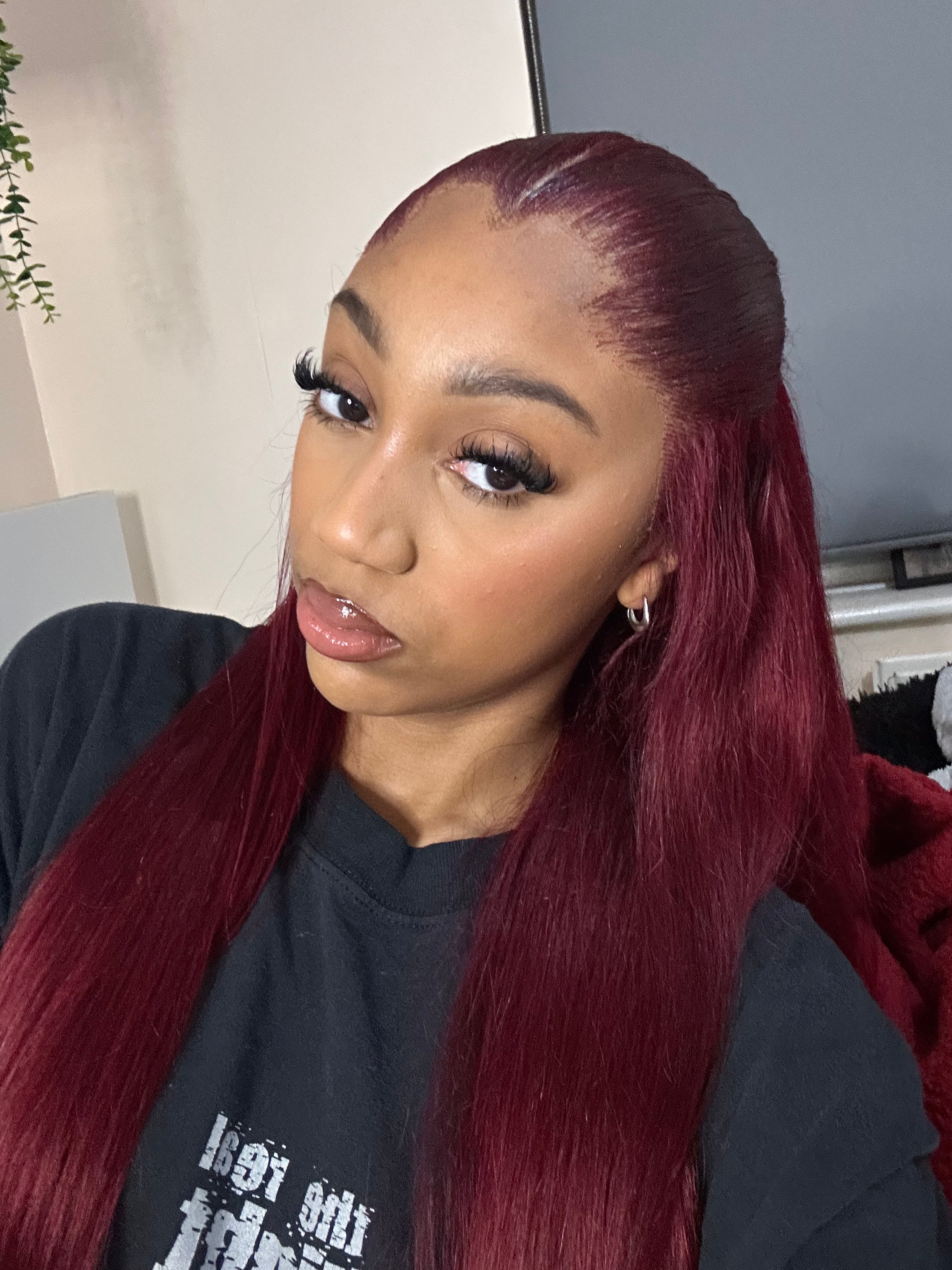 Burgundy 99J 13x6 Wig