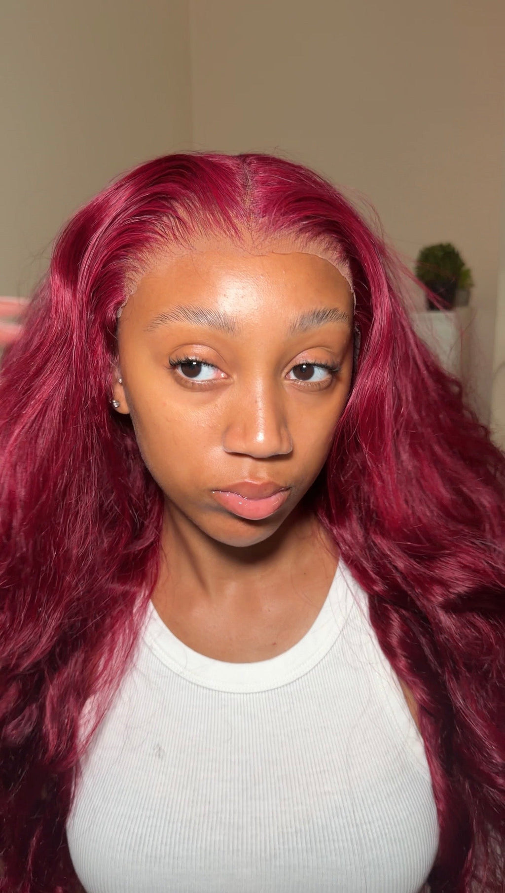 Burgundy 99J 7x5 Closure Wig