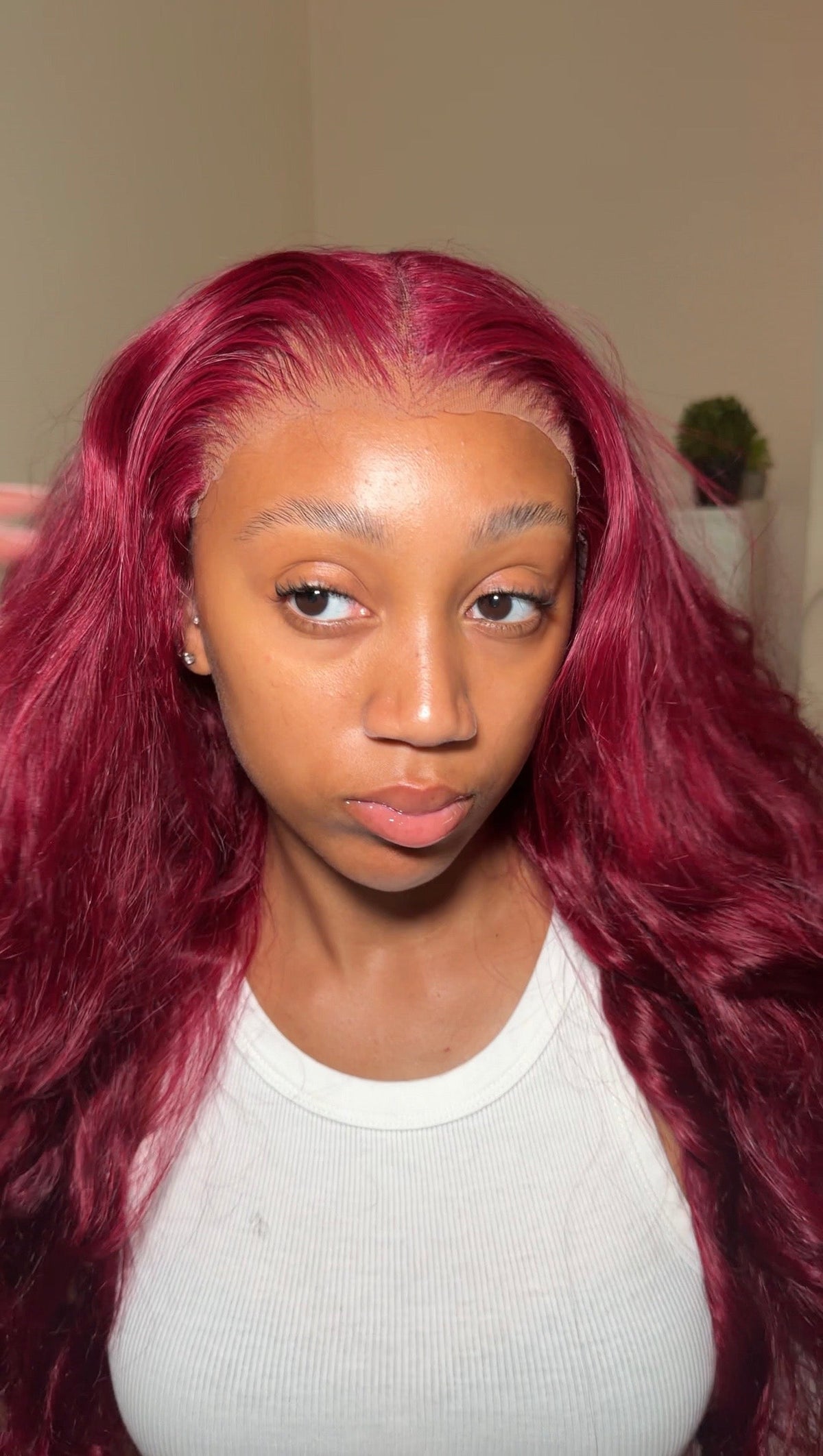 Burgundy 99J 7x5 Closure Wig