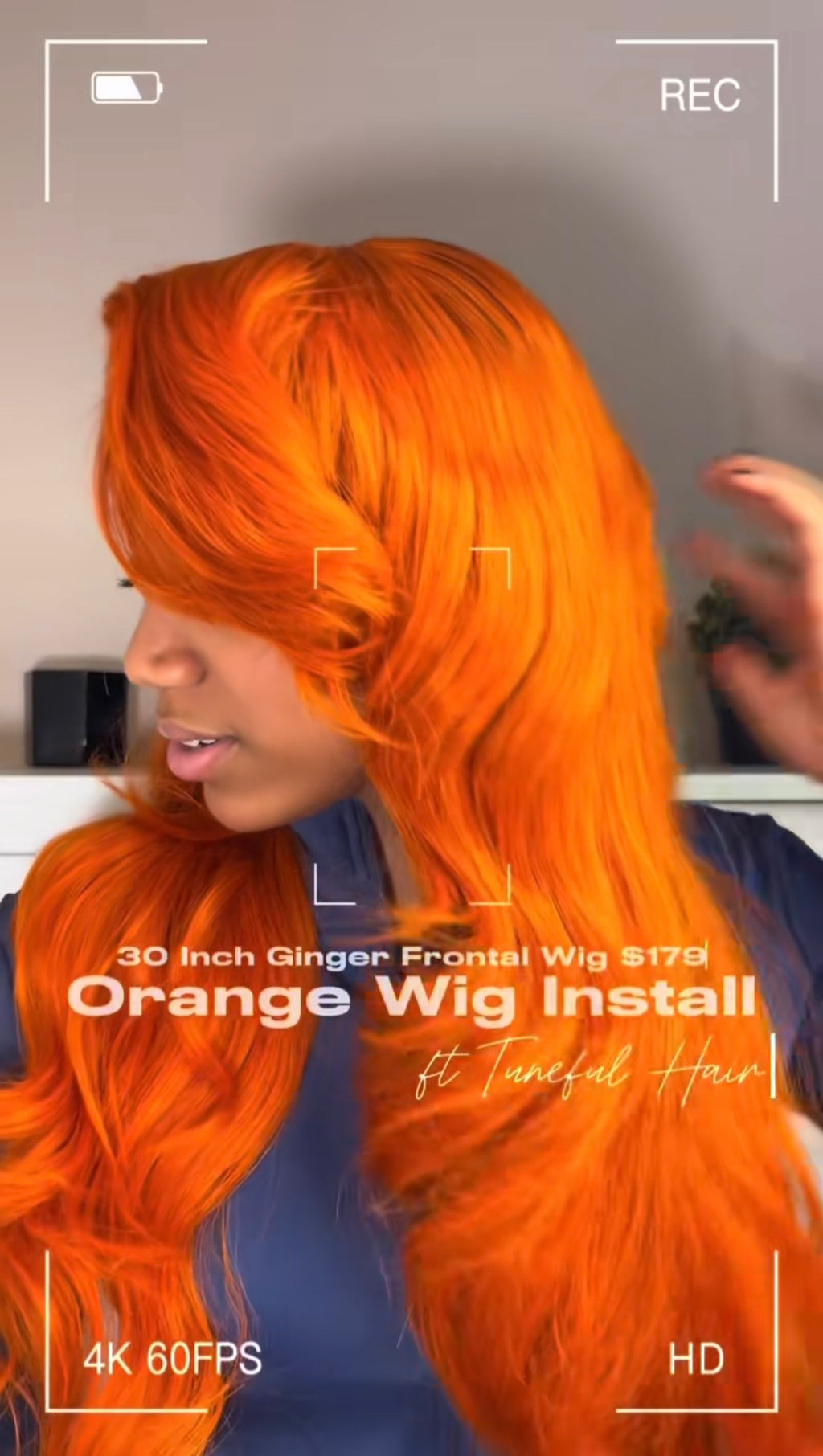 Orange 13x6 Frontal Wig