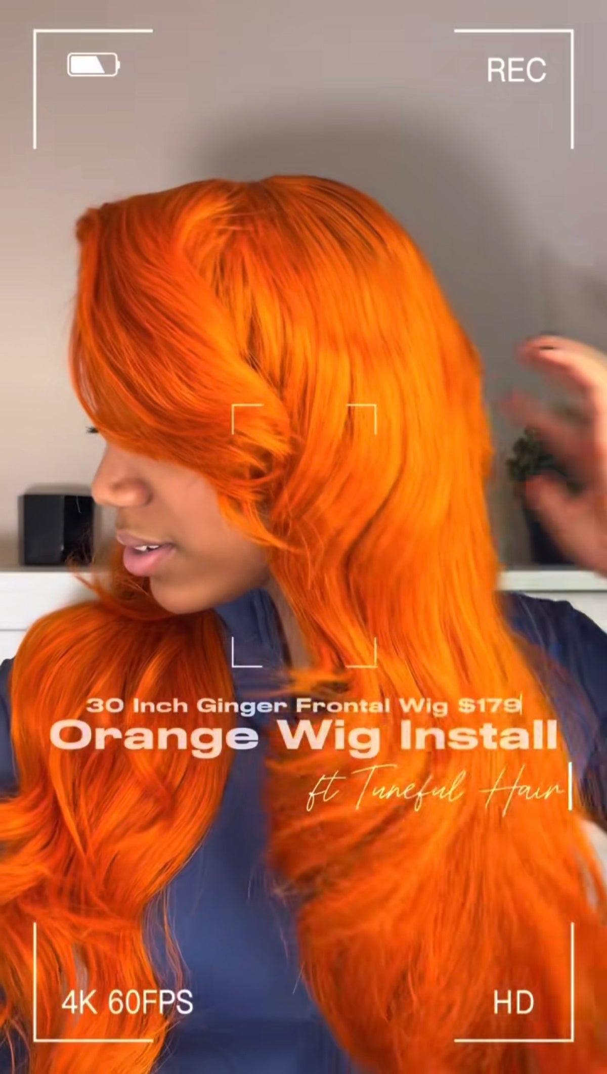 Orange 13x6 Frontal Wig